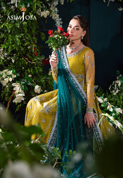 Asim Jofa | Lumiere Formals | AJLFC-10 EMBROIDERED NET - Official Asim Jofa stockist in UK - Sakeena London