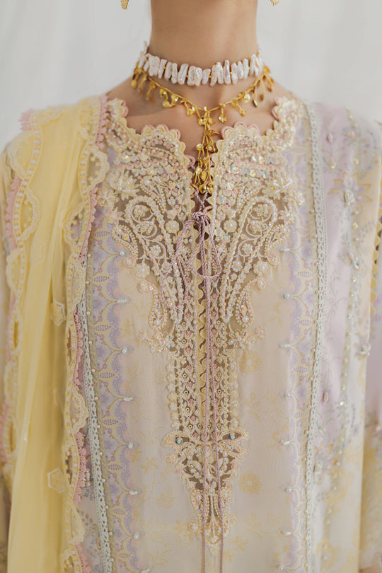 Qalamkar | Luxe Silk 25 | LK-03 LENI - Official Qalamkar stockist in UK - Sakeena London