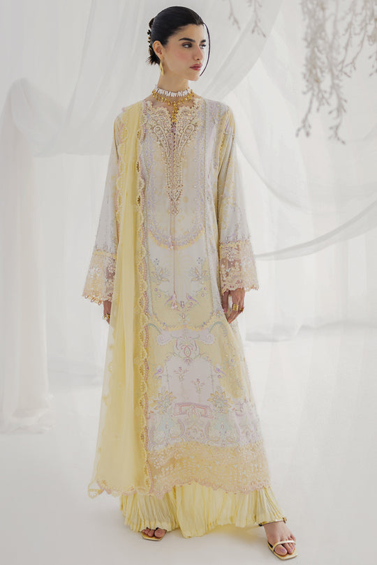 Qalamkar | Luxe Silk 25 | LK-03 LENI - Official Qalamkar stockist in UK - Sakeena London
