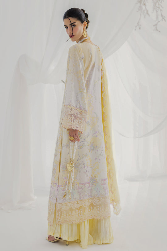 Qalamkar | Luxe Silk 25 | LK-03 LENI - Official Qalamkar stockist in UK - Sakeena London