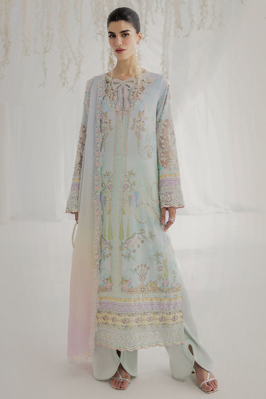 Qalamkar | Luxe Silk 25 | LK-01 KEEVA - Official Qalamkar stockist in UK - Sakeena London