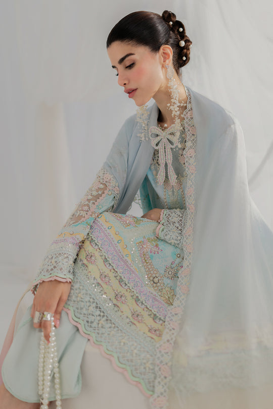 Qalamkar | Luxe Silk 25 | LK-01 KEEVA - Official Qalamkar stockist in UK - Sakeena London