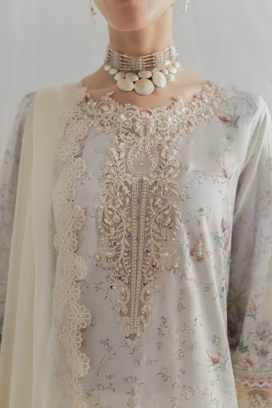 Qalamkar | Luxe Silk 25 | LK-02 ROISIN - Official Qalamkar stockist in UK - Sakeena London