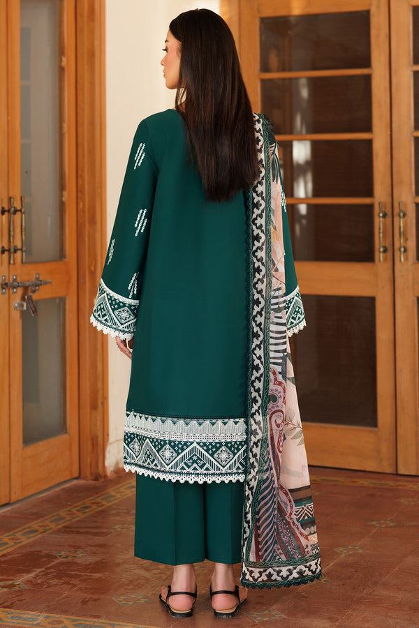Farasha | Summer Weaves Embroidered Lawn | Teal Essence - Official Farasha stockist in UK - Sakeena London