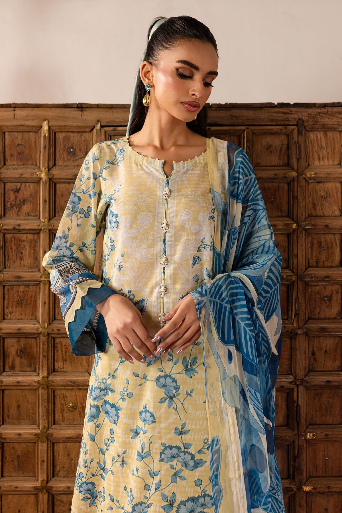 Nureh | Printed lawn 25 | SP-136 - Official Nureh stockist in UK - Sakeena London
