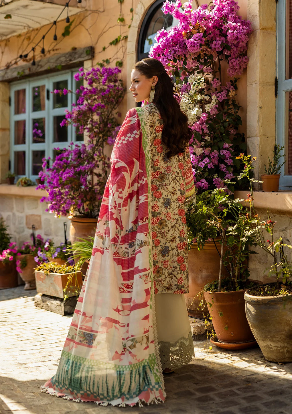 Elaf Premium | Print Chikankari 25 | ELK-01B GIARDINO - Official Elaf Premium stockist in UK - Sakeena London