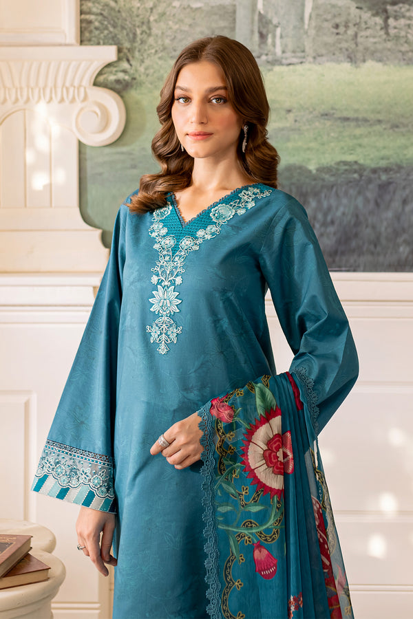 Farasha | Seraya Lawn 24 | PERIWINKLE - Official Farasha stockist in UK - Sakeena London