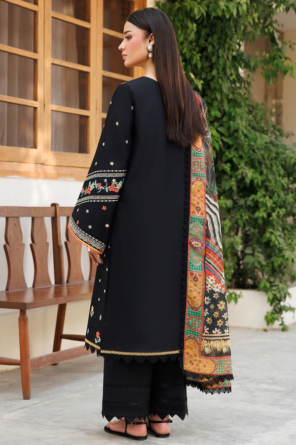 Farasha | Summer Weaves Embroidered Lawn | Midnight Veil - Official Farasha stockist in UK - Sakeena London