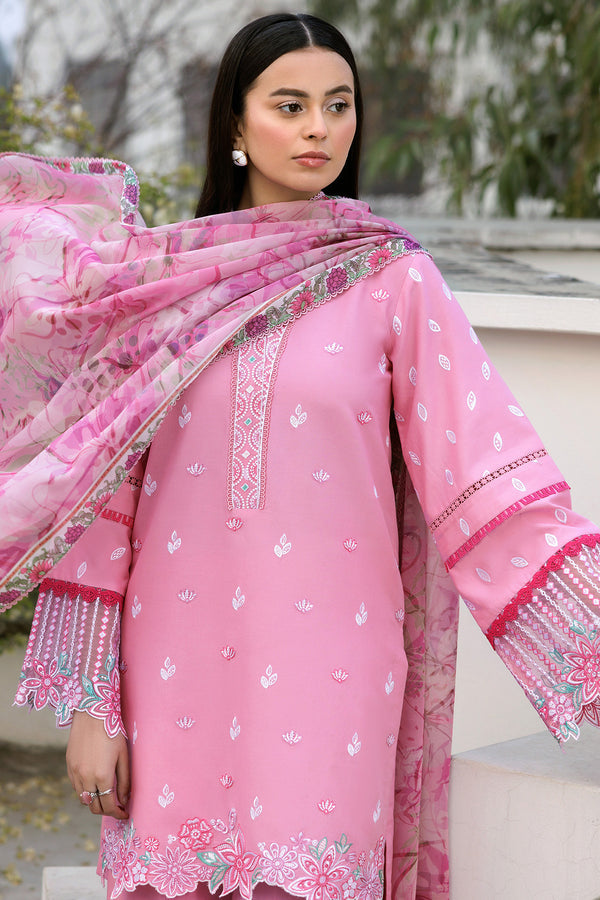 Farasha | Summer Weaves Embroidered Lawn | Soft Mist - Official Farasha stockist in UK - Sakeena London