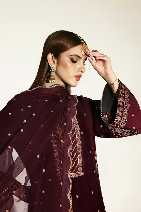Emaan Adeel | Zarposh Velvet 25 | KANWAL - Official Emaan Adeel stockist in UK - Sakeena London