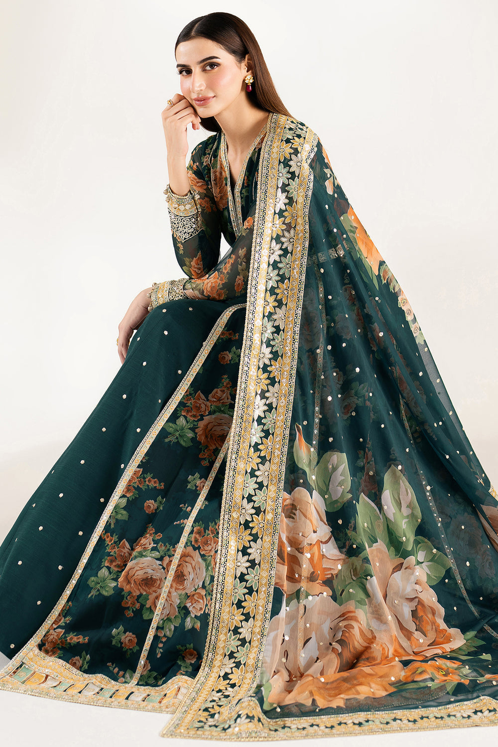 Farasha | Fiorella Formals | Teal Passion - Official Farasha stockist in UK - Sakeena London