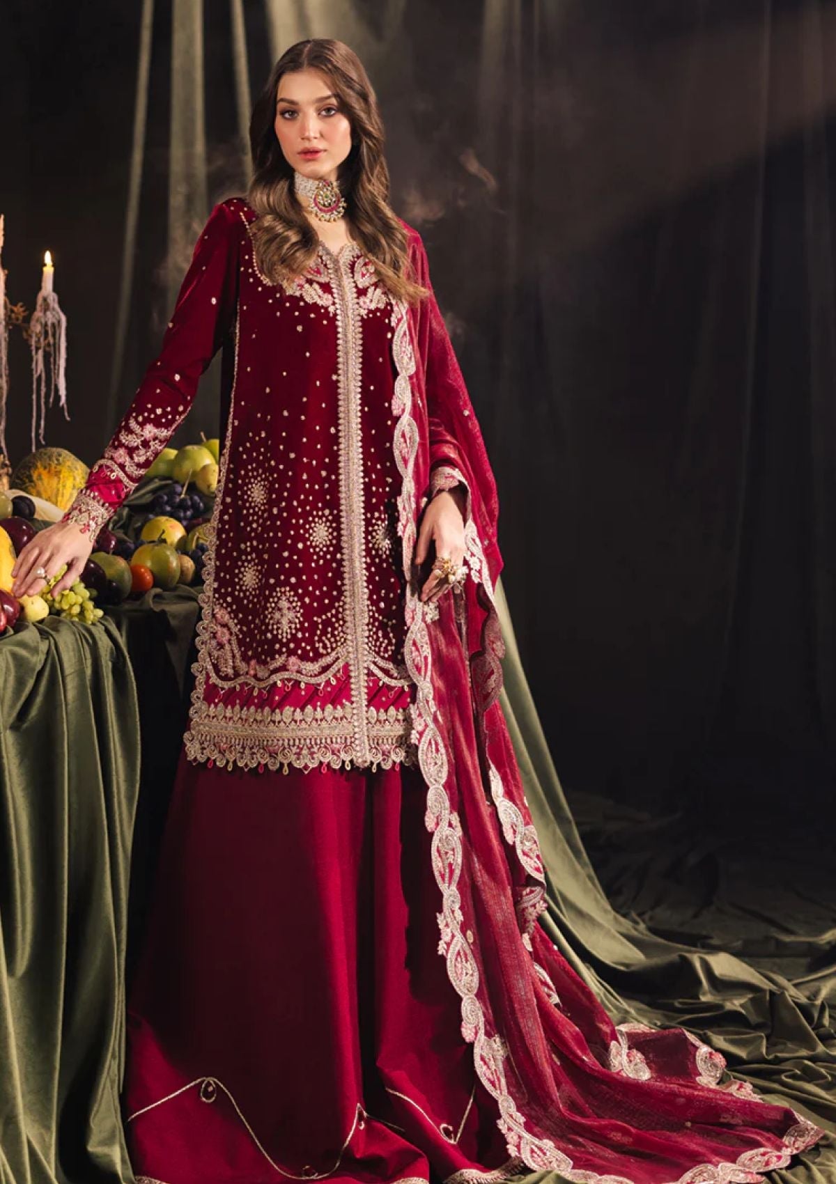 Winter Collection - Qalamkar - Velvet Edit - QV24#02 - AMARA
