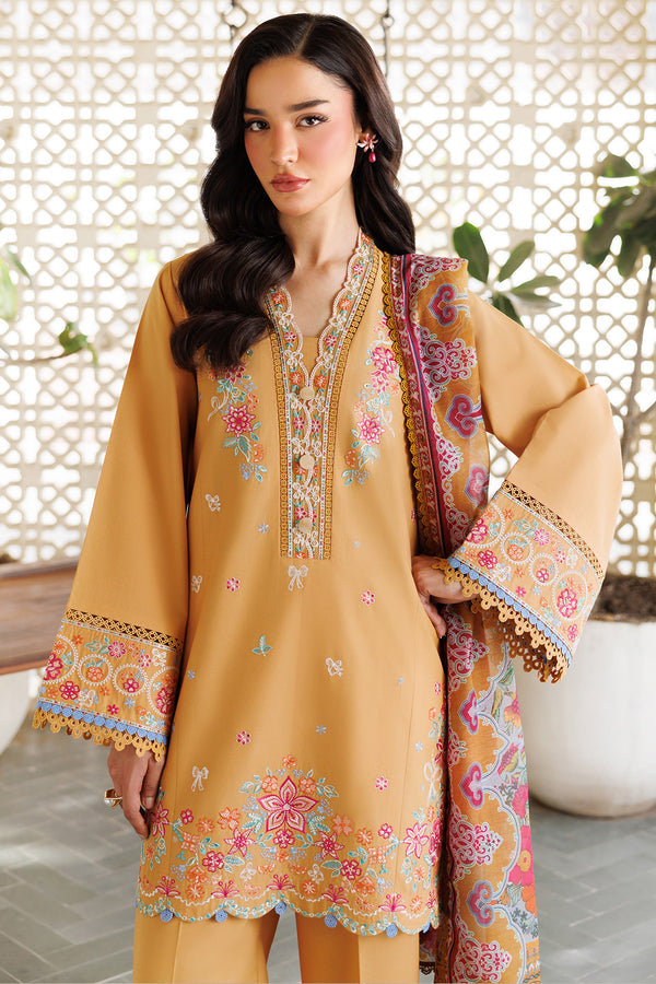Farasha | Summer Weaves Embroidered Lawn | Golden Bloom - Official Farasha stockist in UK - Sakeena London