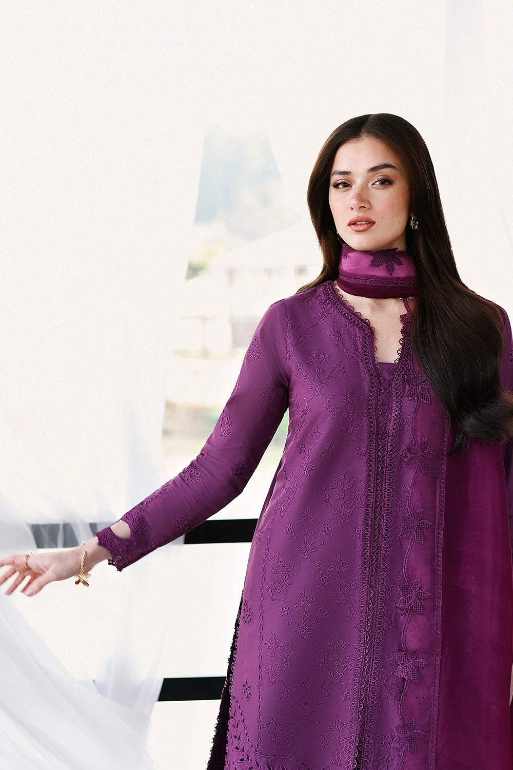 Azure | Luxury Lawn 26 | Mulberry