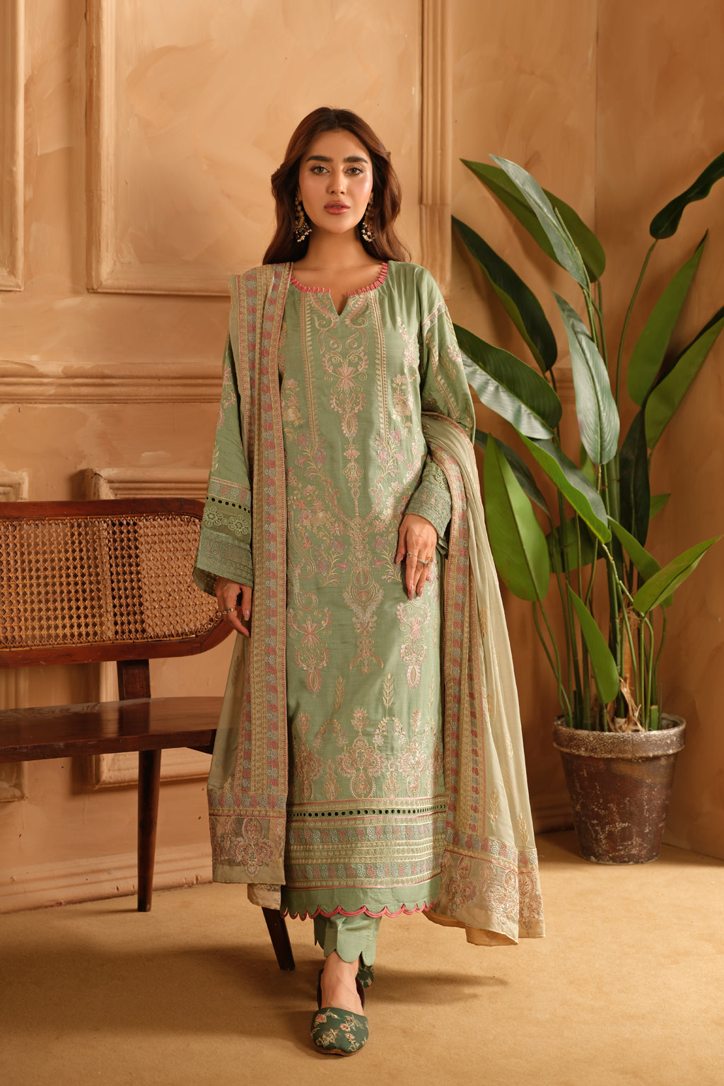 Johra | Shah Jahan Embroidered Viscose | JH-261-SJ - Official Johra stockist in UK - Sakeena London