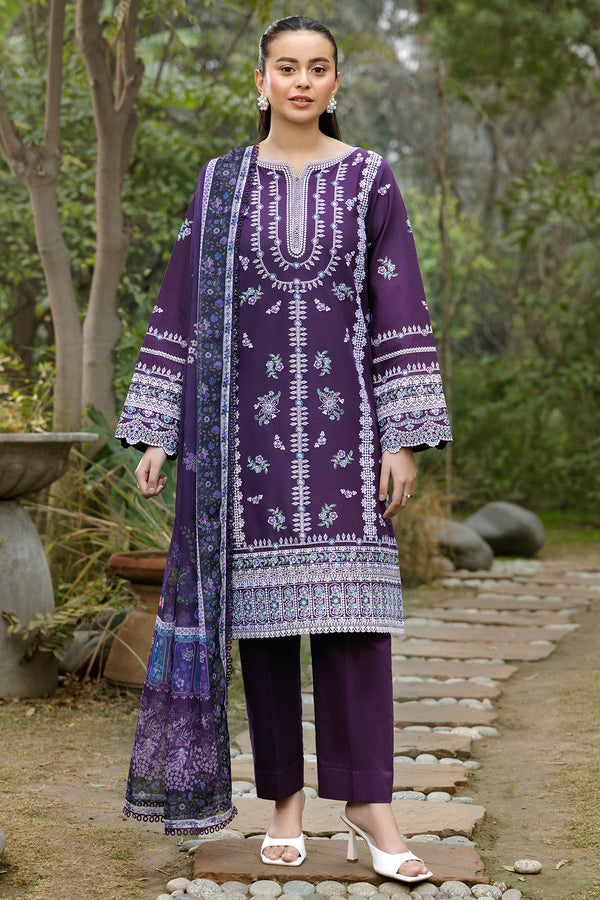 Farasha | Summer Weaves Embroidered Lawn | Regal Iris - Official Farasha stockist in UK - Sakeena London