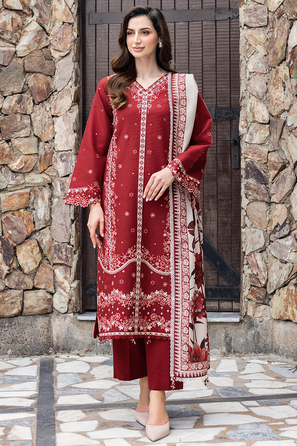 Farasha | Eminence Khaddar 25 | Claret - Official Farasha stockist in UK - Sakeena London