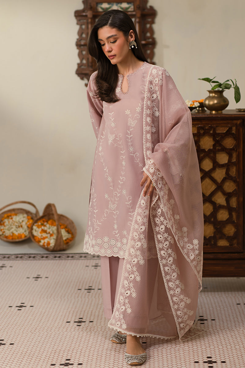 Cross Stitch | Chikankari Lawn 25 | MAUVE GLAM - Official Cross Stitch stockist in UK - Sakeena London