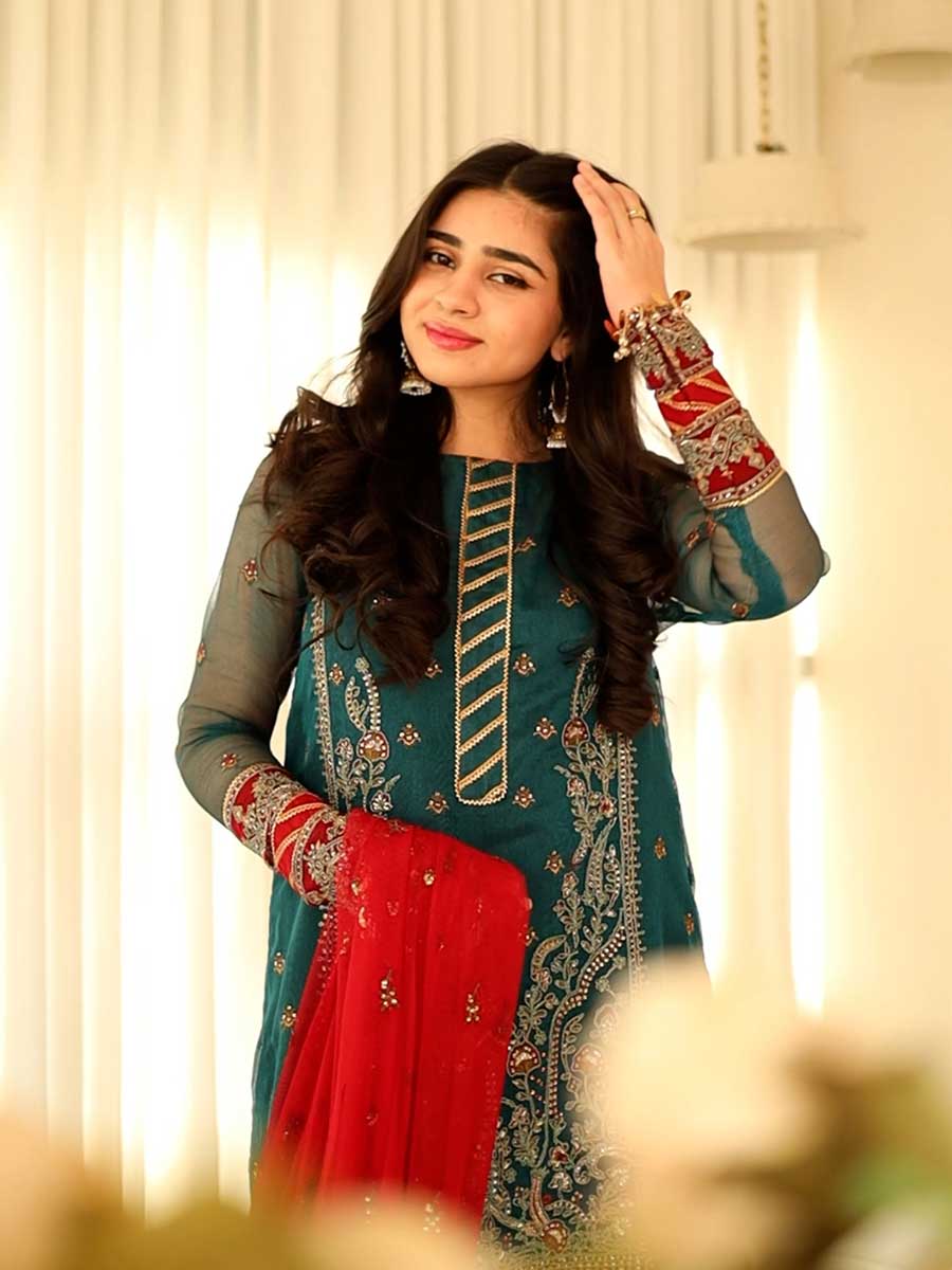 Salitex | Signature Festive Chiffon | SUNW6JI021UT - Official Salitex stockist in UK - Sakeena London