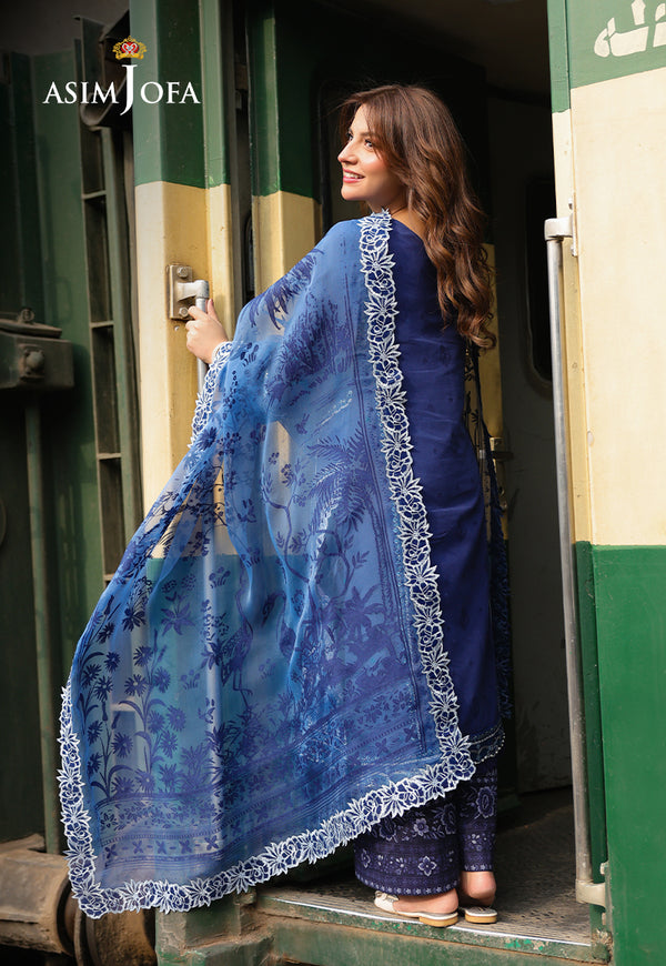 Asim Jofa | Summer Rhapsody | AJUBU-02 Embroidered Jacquard - Official Asim Jofa stockist in UK - Sakeena London