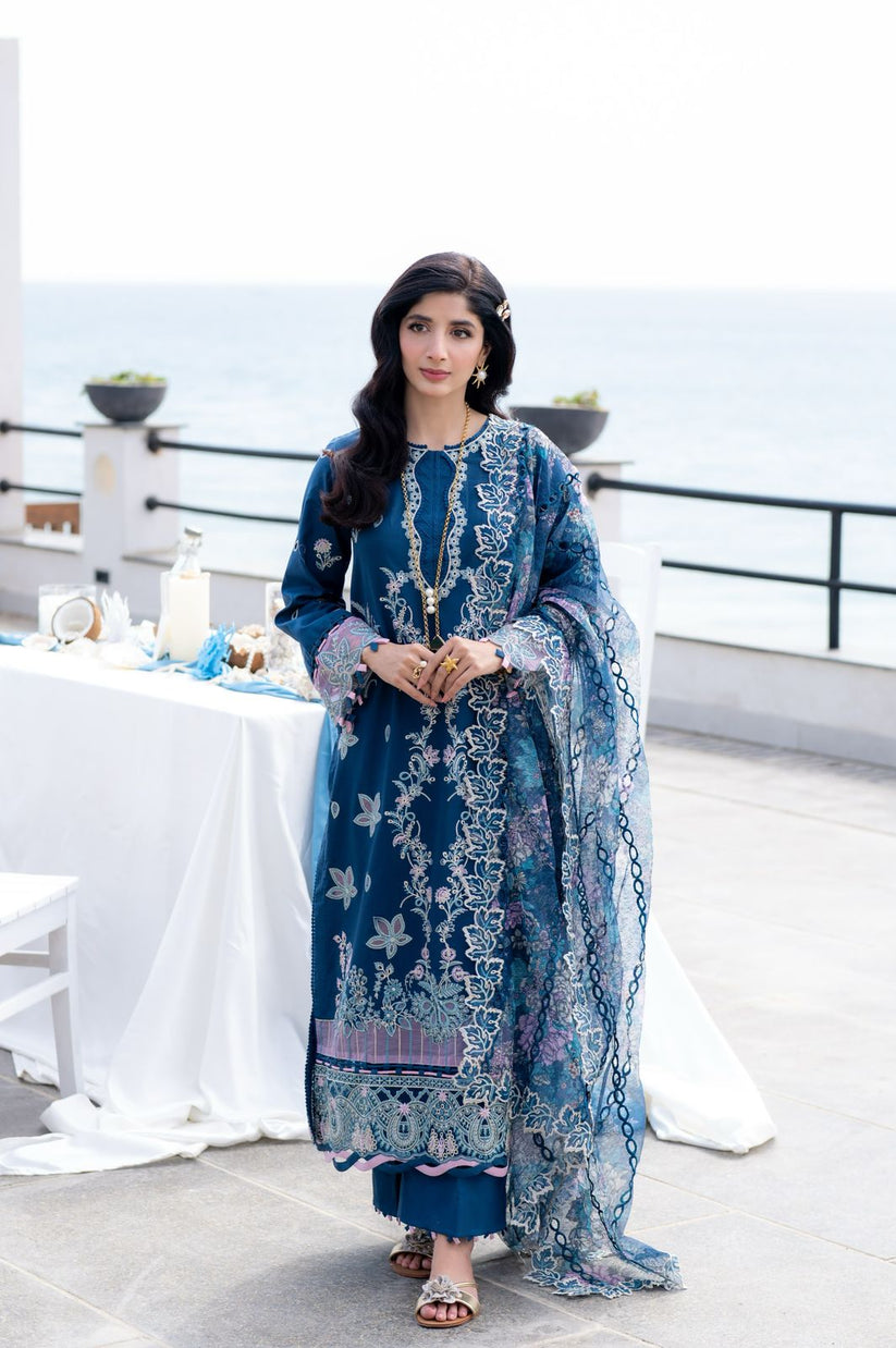Aabyaan | Saagar Luxury Lawn 25 | AZURA (AS-03) - Official Aabyaan stockist in UK - Sakeena London