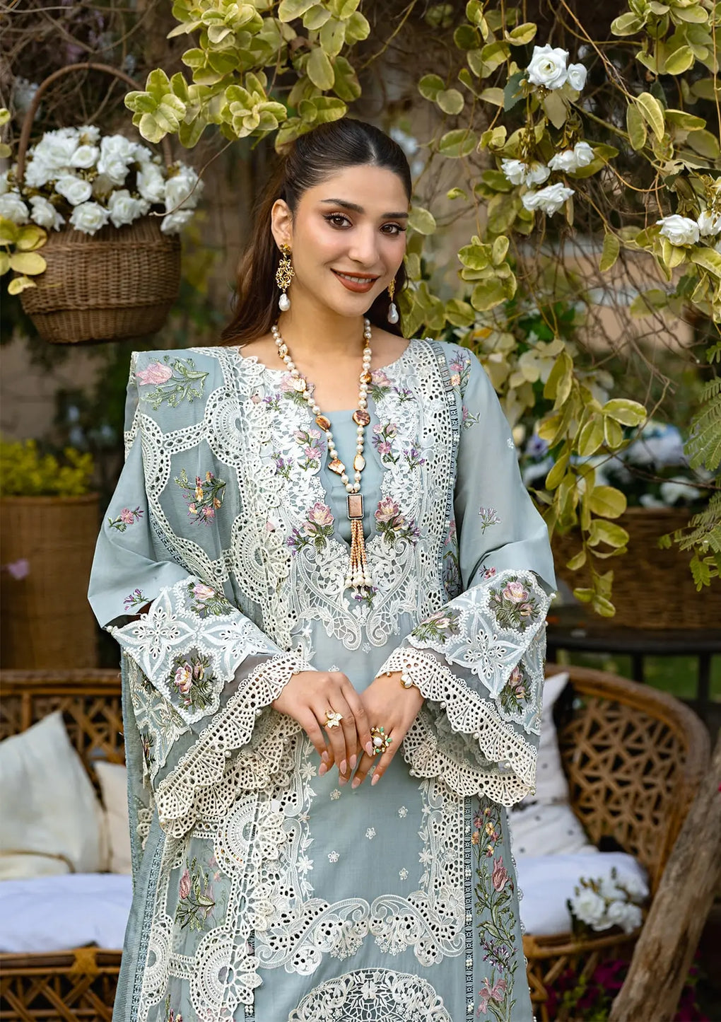 Elaf Premium | Luxury Lawn 25 | ELM-3B SAMAA - Official Elaf Premium stockist in UK - Sakeena London