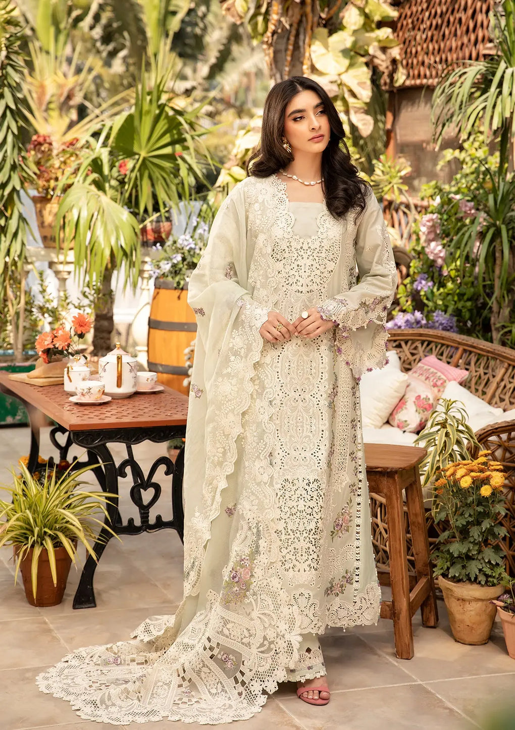 Elaf Premium | Luxury Lawn 25 | ELM-1B SANAA - Official Elaf Premium stockist in UK - Sakeena London