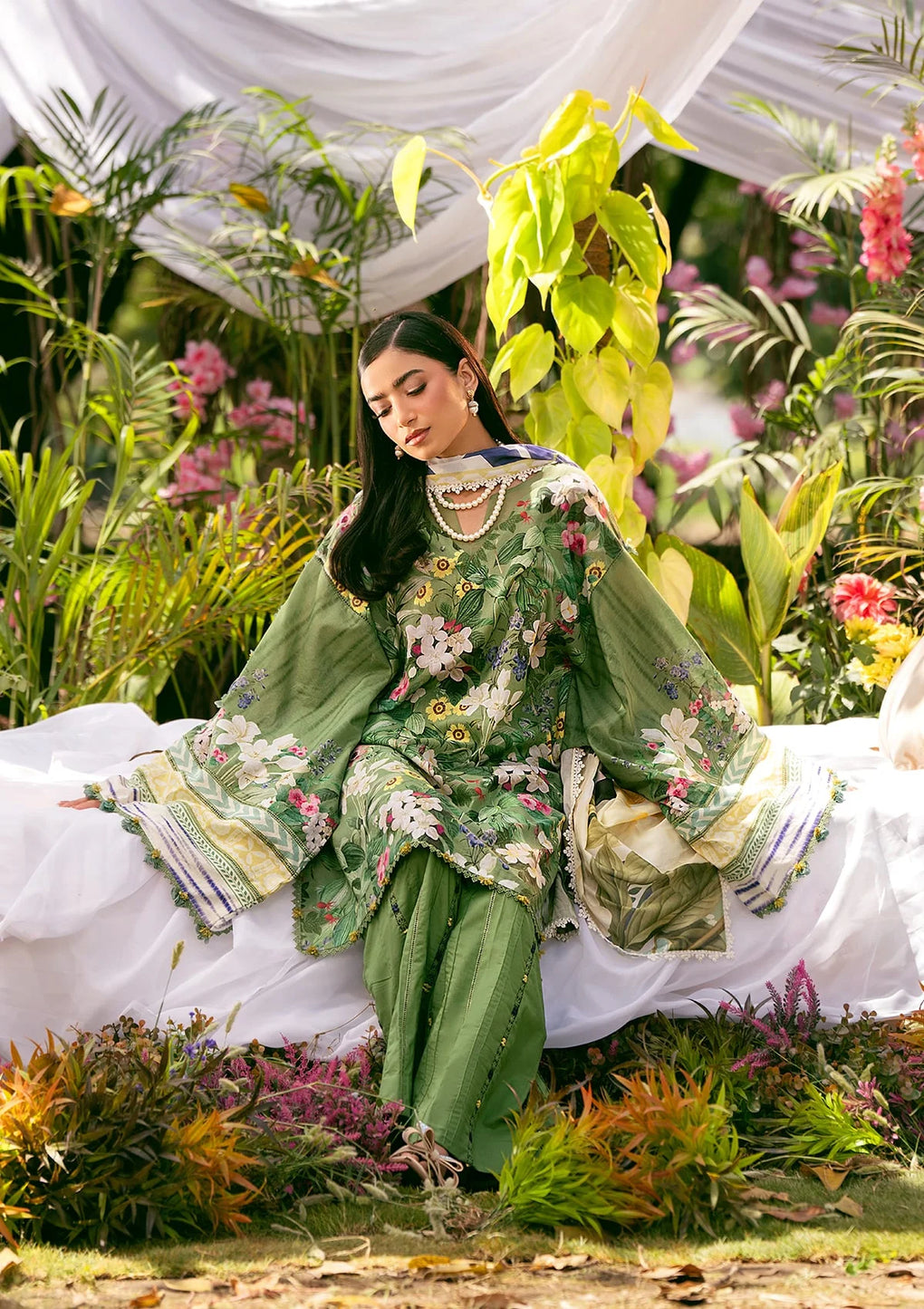 Elaf Premium | Prints 25 | EPS-1B GREEN EDEN - Official Elaf Premium stockist in UK - Sakeena London