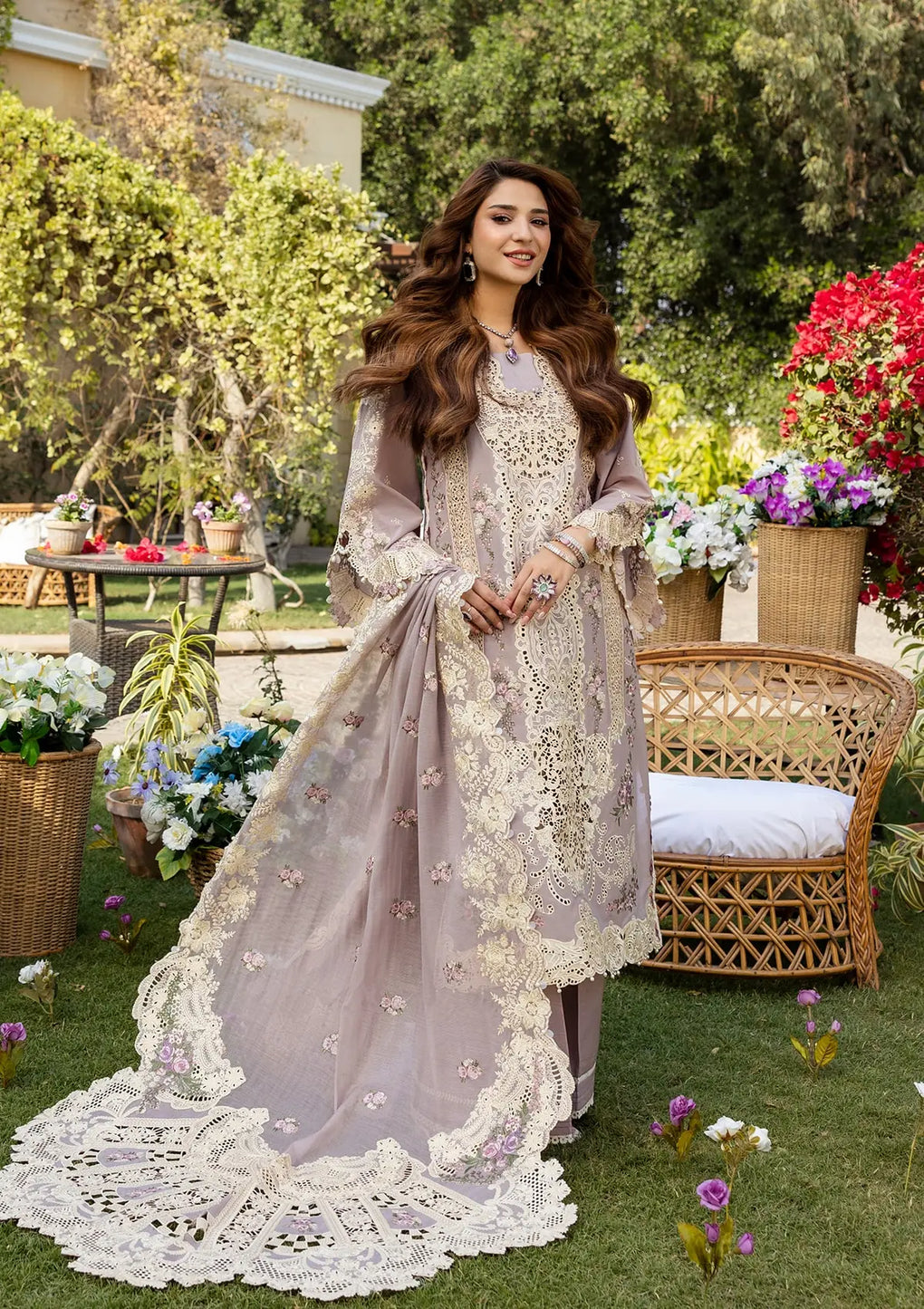 Elaf Premium | Luxury Lawn 25 | ELM-1A RAHA - Official Elaf Premium stockist in UK - Sakeena London