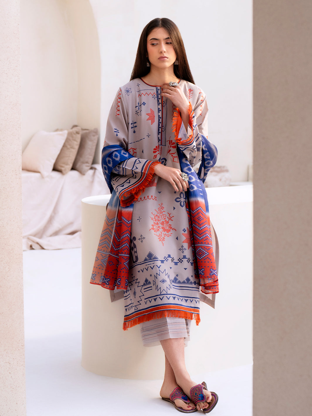 Bin Ilyas | Aaina Summer Edit 25 | 81 - B - Official Bin Ilyas stockist in UK - Sakeena London