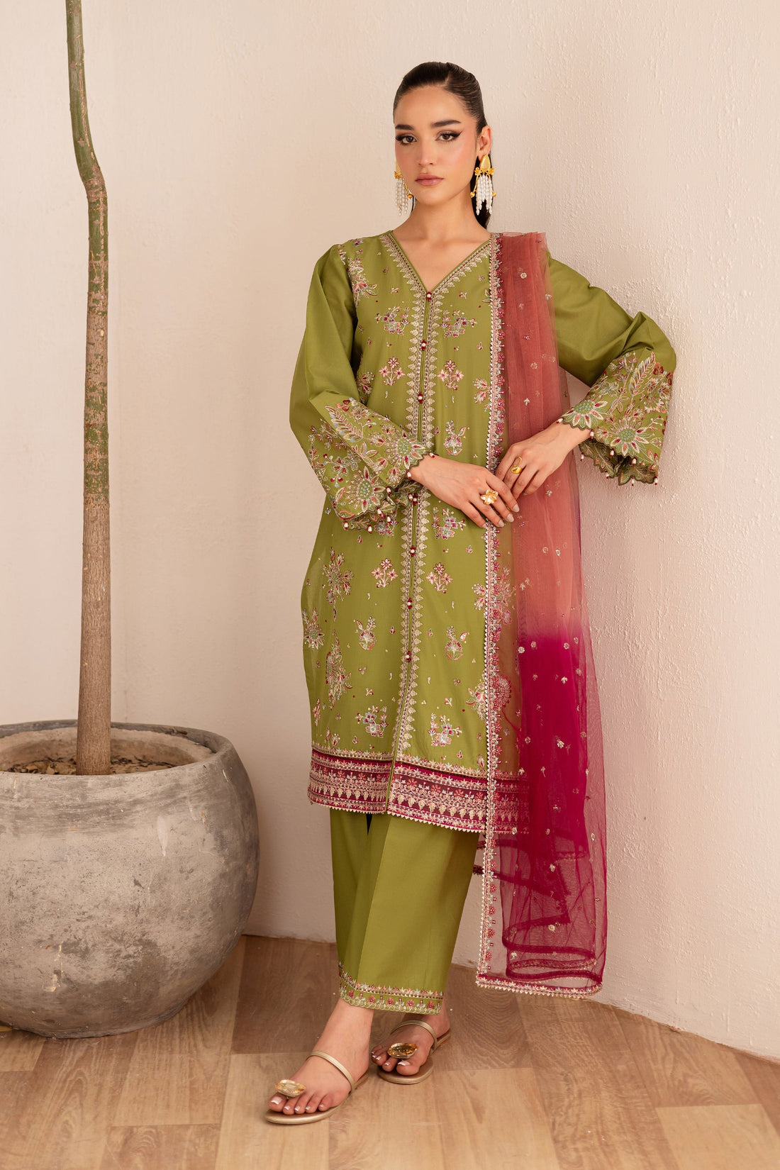 Batik | Nyra Embroidered Summer Solids | Slush - Official Batik stockist in UK - Sakeena London