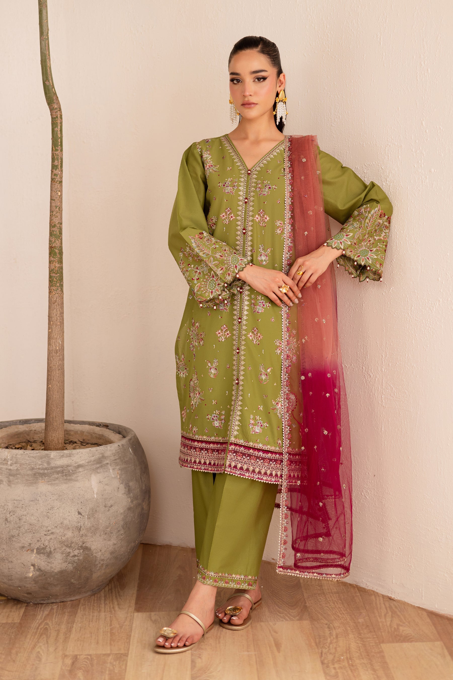 Batik | Nyra Embroidered Summer Solids | Slush - Official Batik stockist in UK - Sakeena London