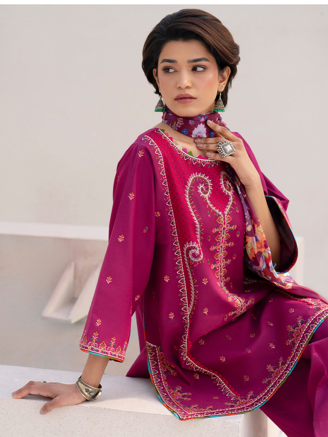 Bin Ilyas | Aaina Summer Edit 25 | 82 - A - Official Bin Ilyas stockist in UK - Sakeena London