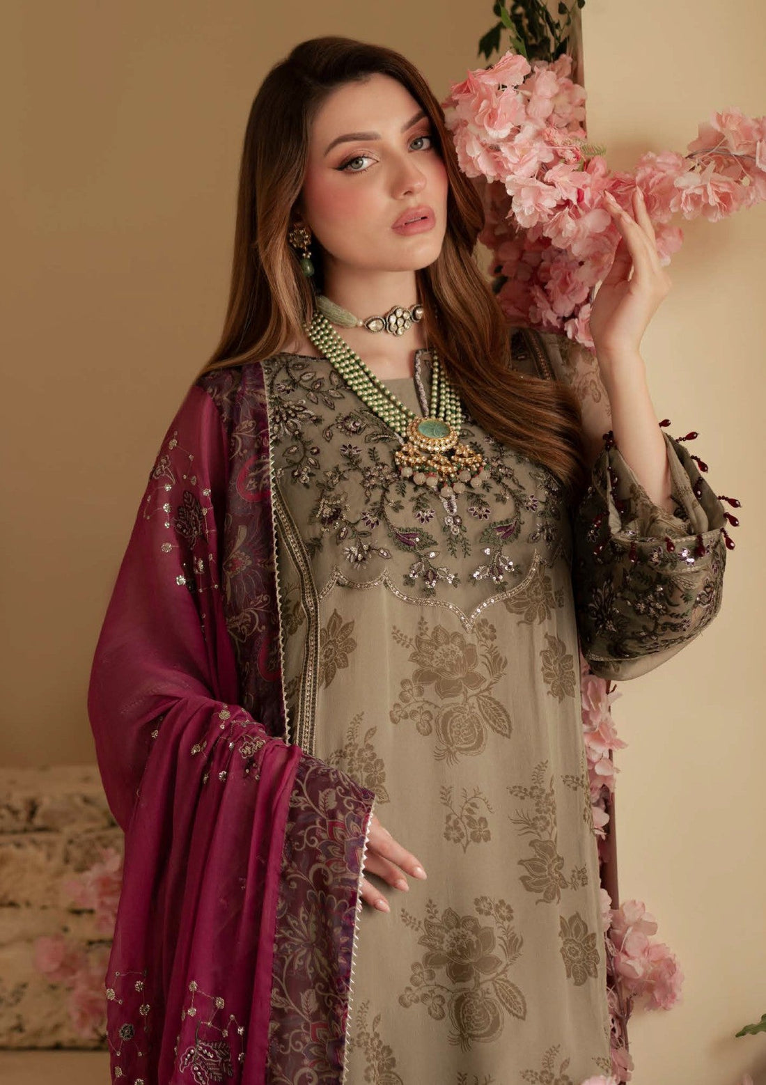 Formals - Nureh - Amaya - Luxury Embroidered Chiffon 25 - AM#15
