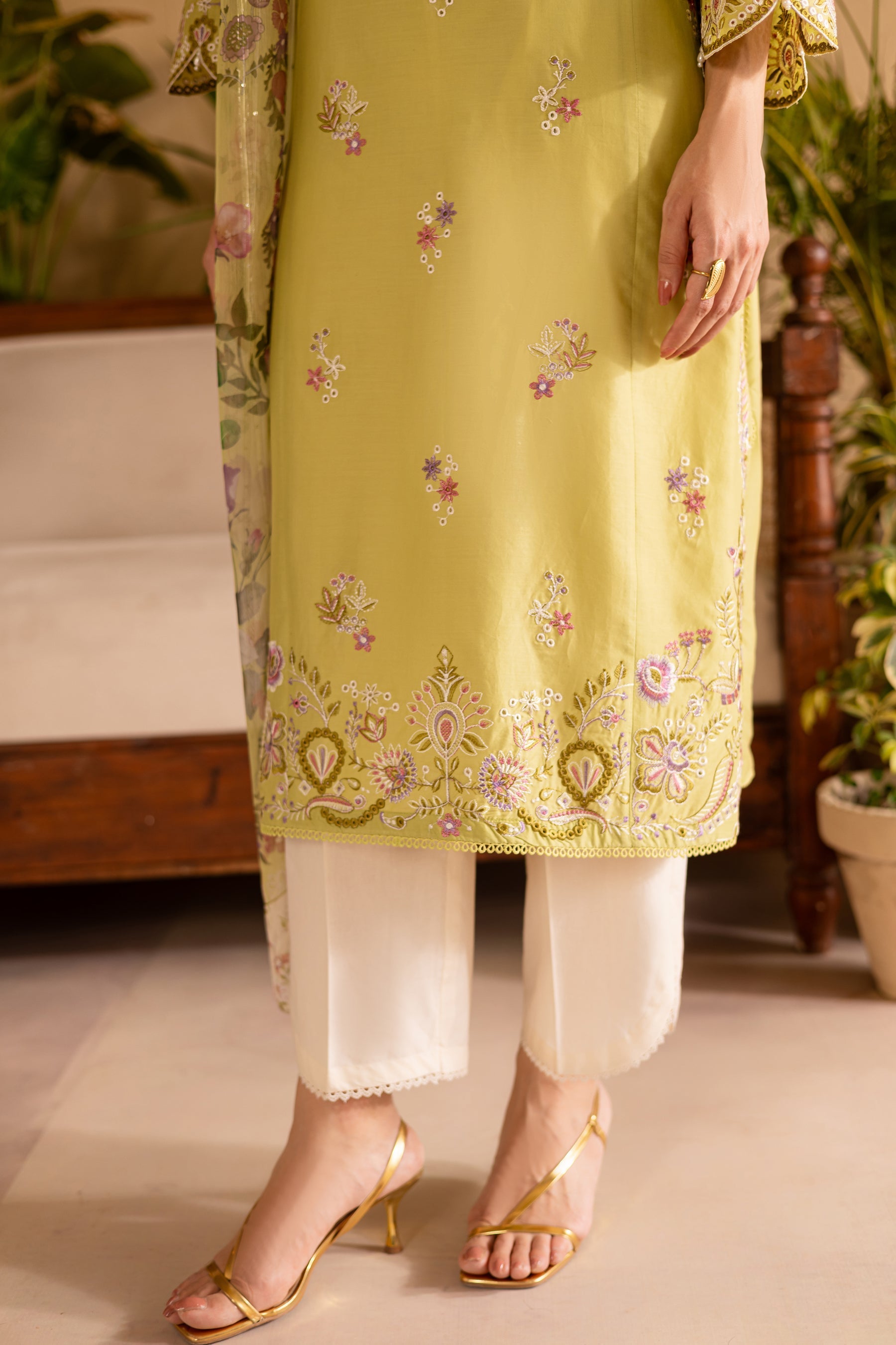 Batik | Nyra Embroidered Summer Solids | Apple Pie - Official Batik stockist in UK - Sakeena London