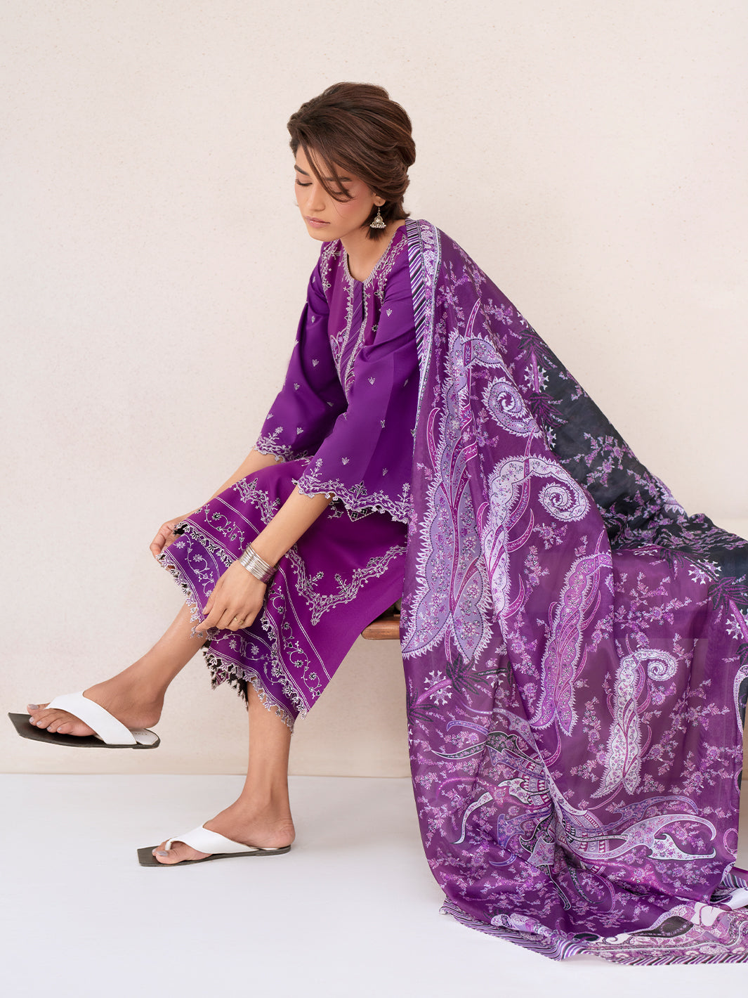 Bin Ilyas | Aaina Summer Edit 25 | 85 - A - Official Bin Ilyas stockist in UK - Sakeena London