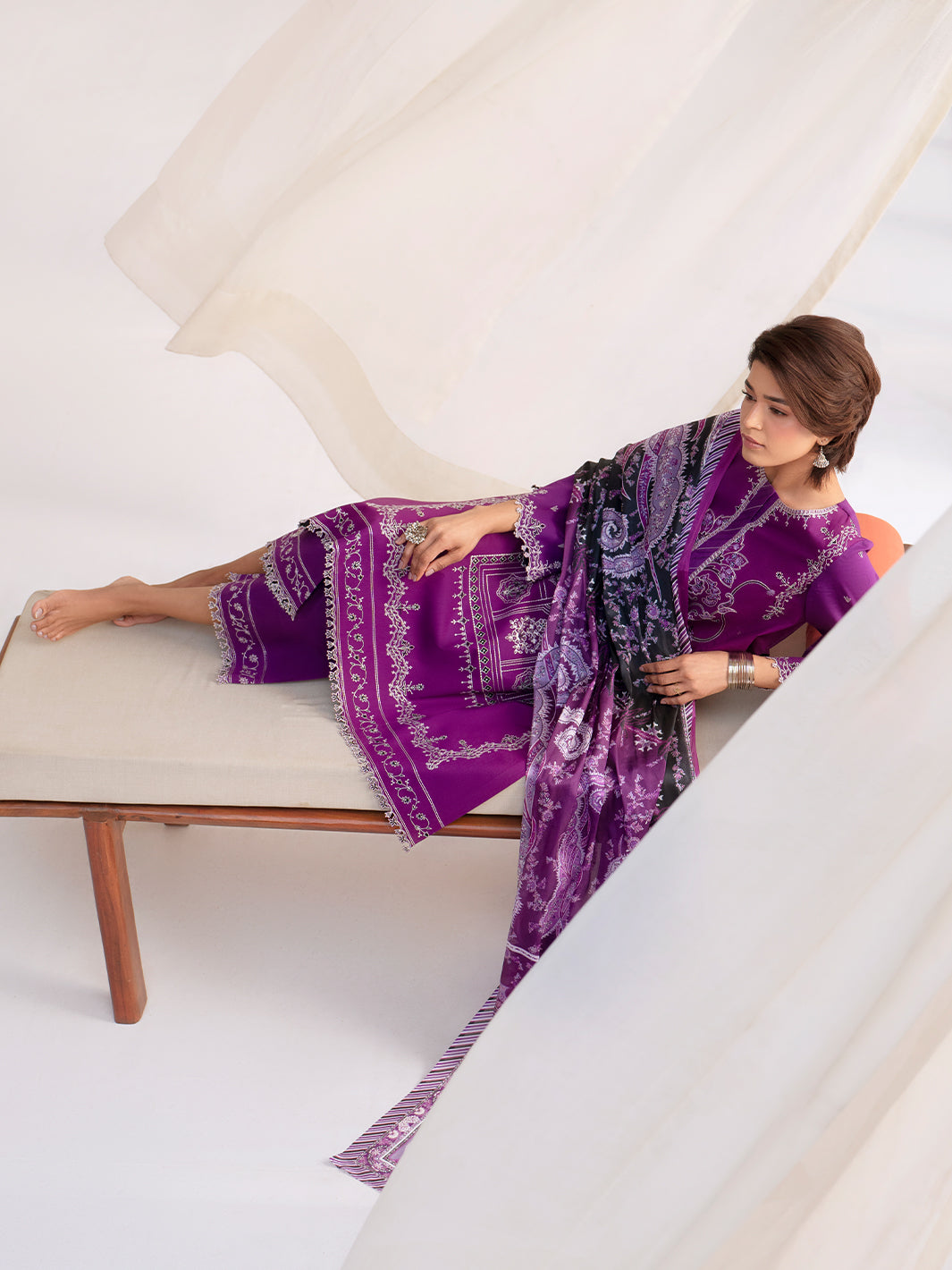 Bin Ilyas | Aaina Summer Edit 25 | 85 - A - Official Bin Ilyas stockist in UK - Sakeena London
