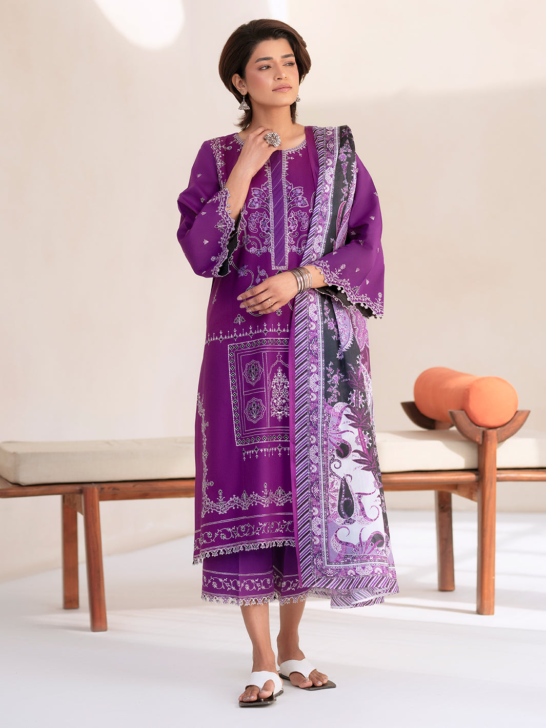 Bin Ilyas | Aaina Summer Edit 25 | 85 - A - Official Bin Ilyas stockist in UK - Sakeena London