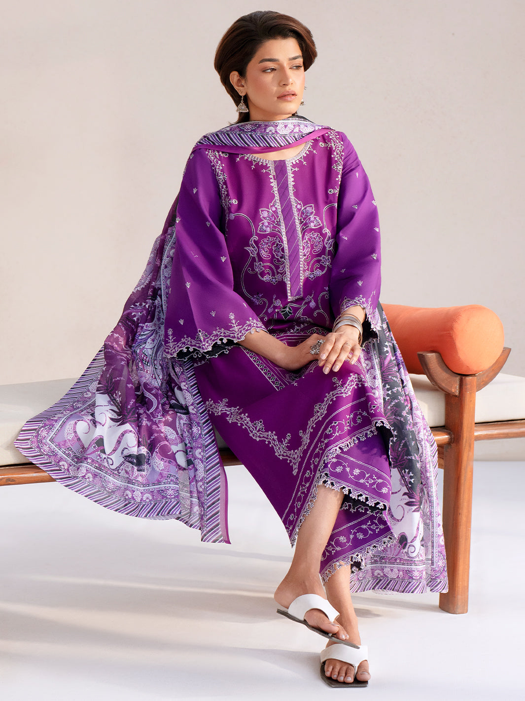 Bin Ilyas | Aaina Summer Edit 25 | 85 - A - Official Bin Ilyas stockist in UK - Sakeena London