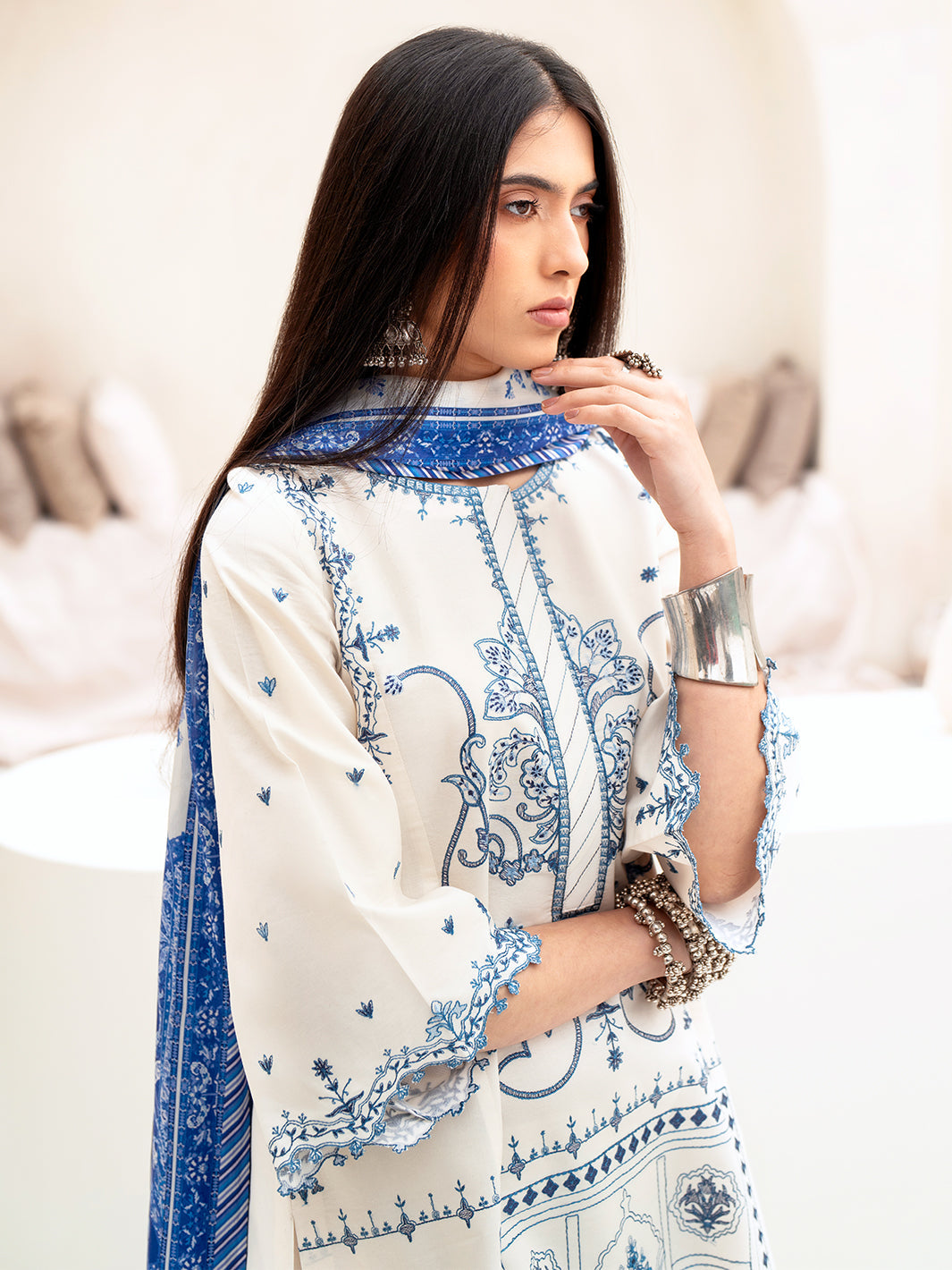 Bin Ilyas | Aaina Summer Edit 25 | 85 - B - Official Bin Ilyas stockist in UK - Sakeena London