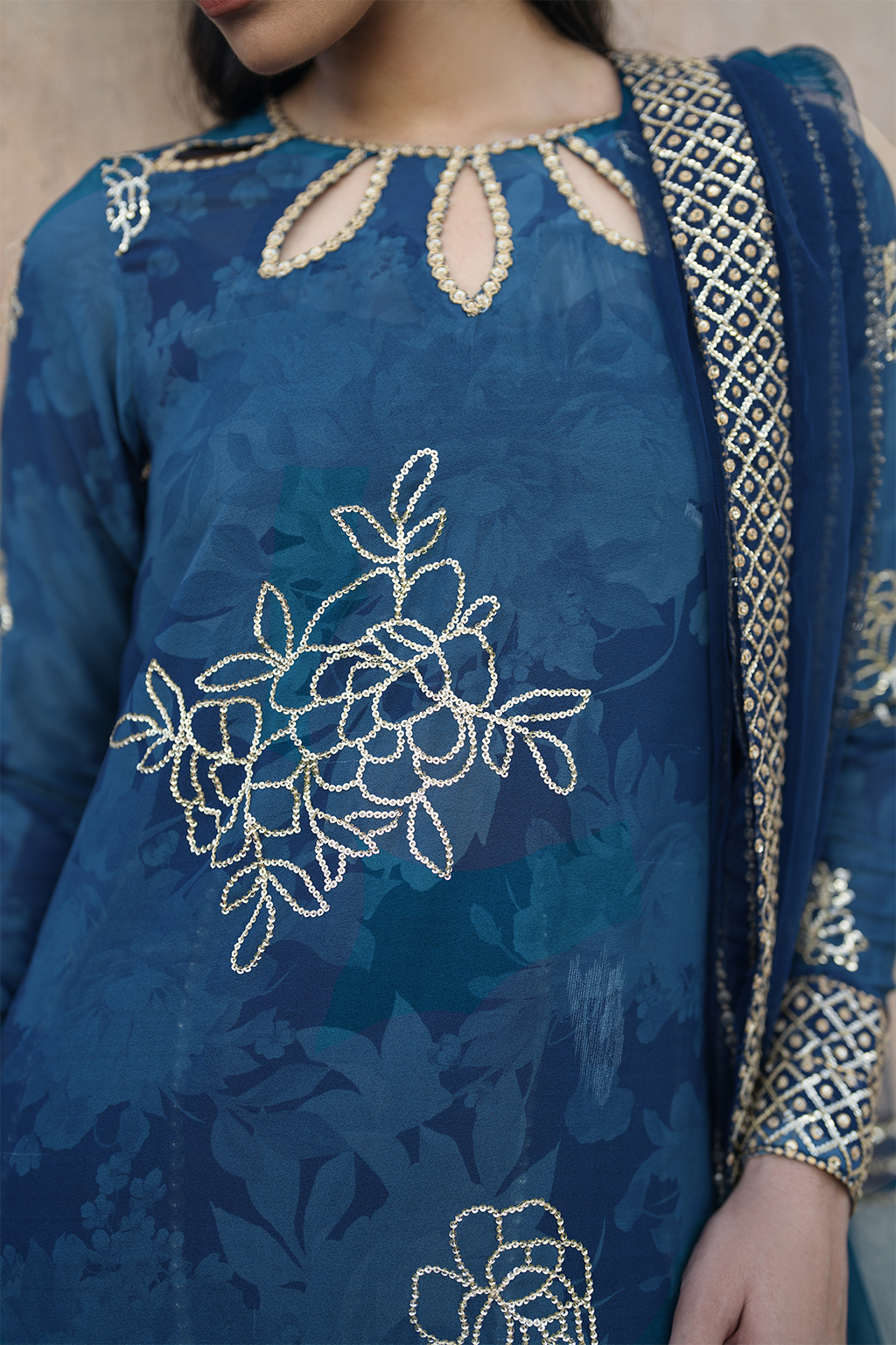 Iznik | Bandhani Formals | UE-331 - Official Iznik stockist in UK - Sakeena London