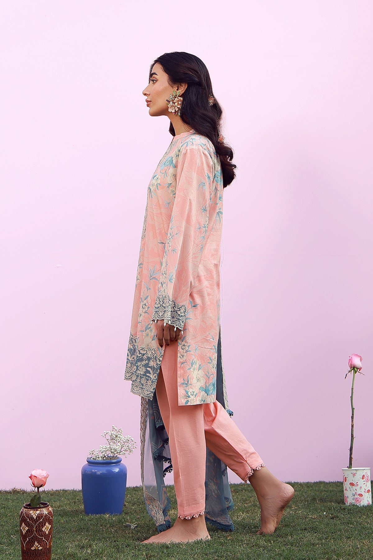 Sahar | Mirha Casual Pret | Blush Azure
