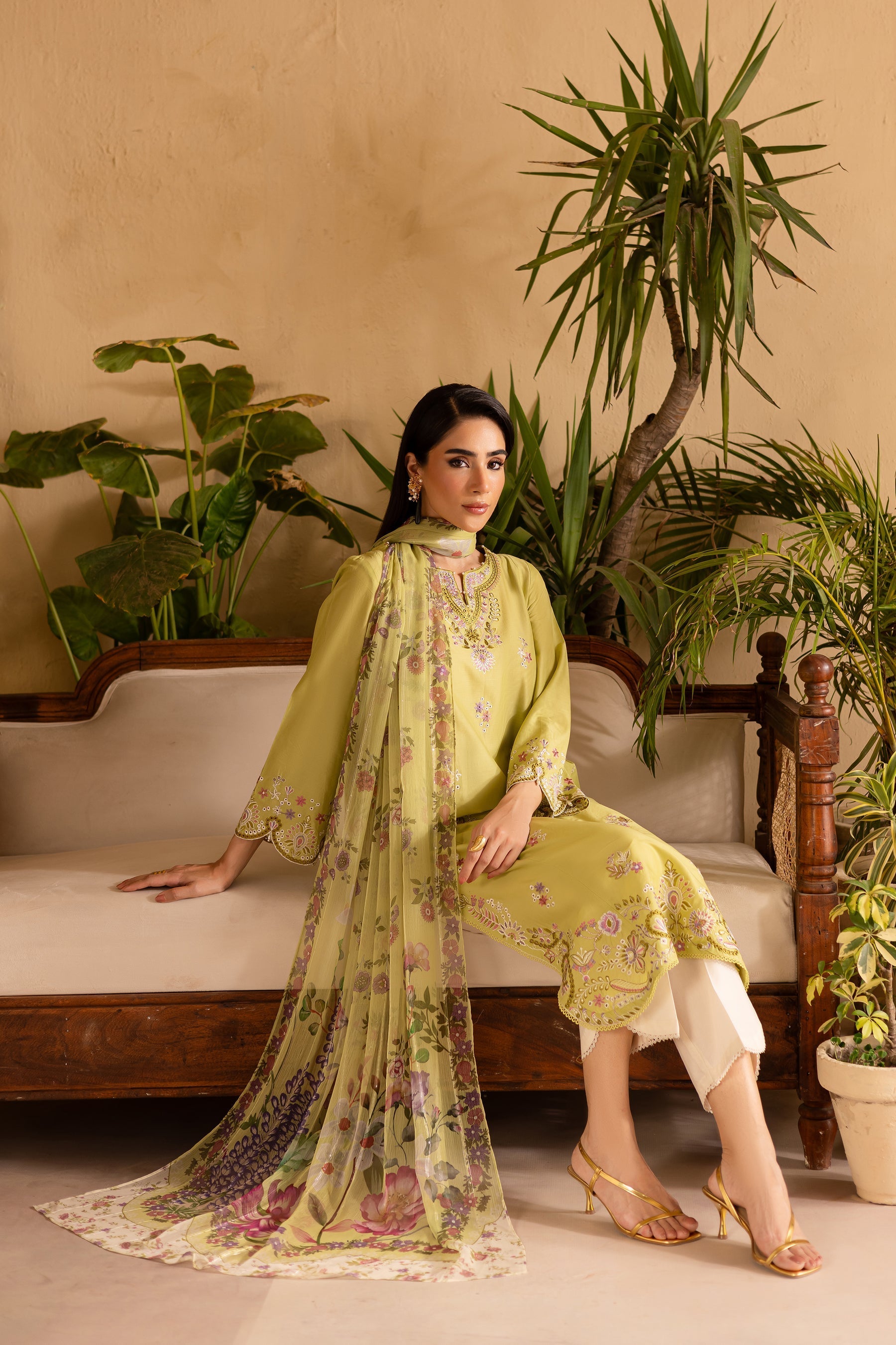 Batik | Nyra Embroidered Summer Solids | Apple Pie - Official Batik stockist in UK - Sakeena London