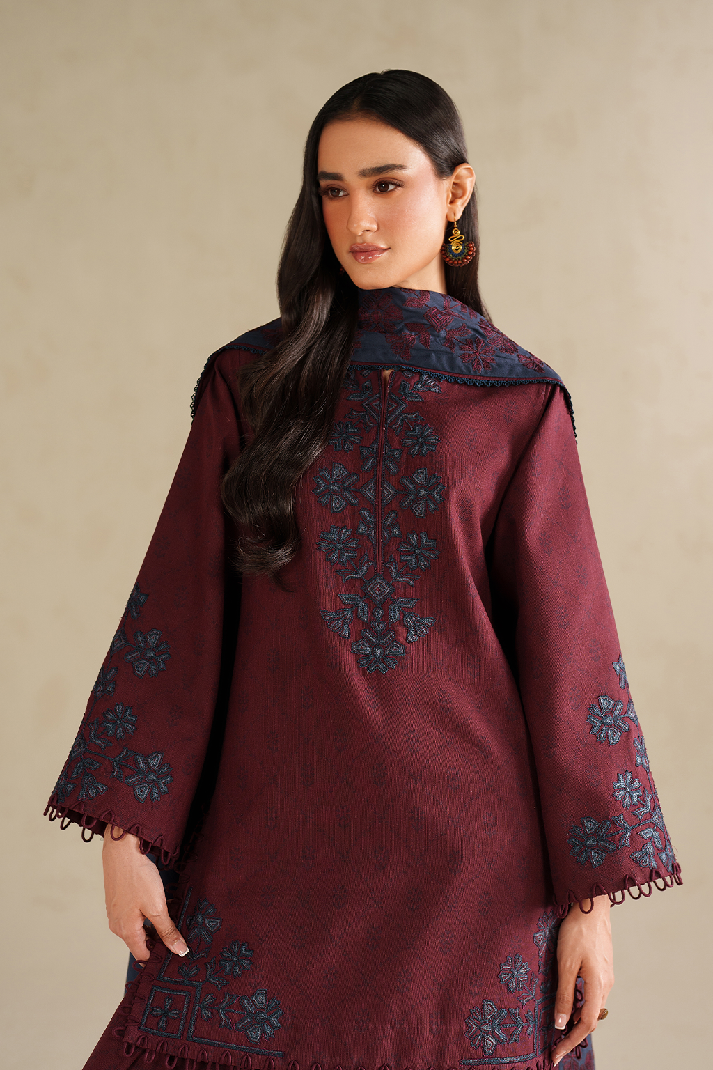 Iznik | Winter Chapter 25 | UE-592 Printed Khaddar - Official Iznik stockist in UK - Sakeena London