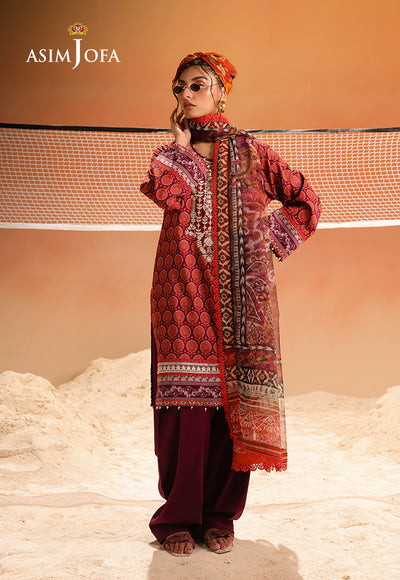 Asim Jofa | Summer Rhapsody | AJUBU-26 Printed Embroidered Lawn - Official Asim Jofa stockist in UK - Sakeena London