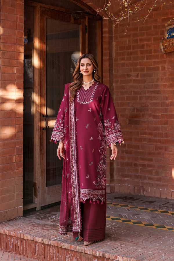 Farasha | Dastoor Embroidered Lawn SS24 | RUBY GLAM - Official Farasha stockist in UK - Sakeena London