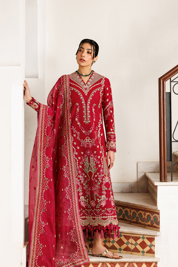 Emaan Adeel | Mirabelle Festive Luxury Lawn | GARDENIA GLOW