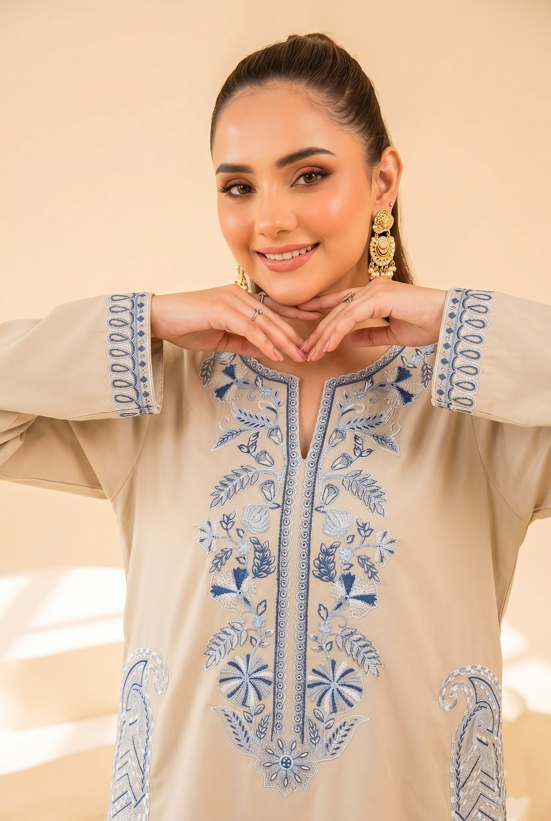 Faiza Faisal | FNF Cords Edit |BEIGE COBALT