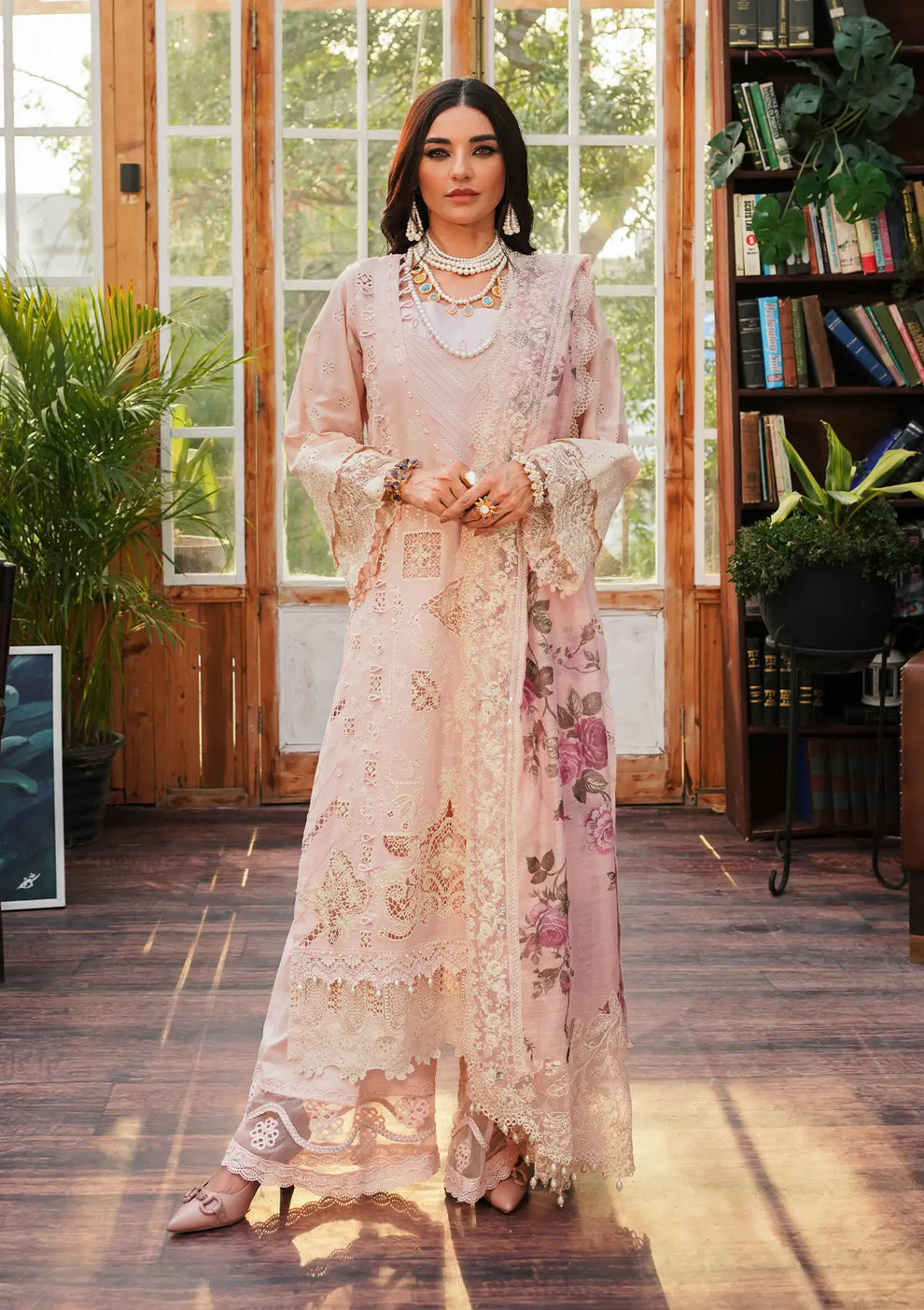 Kahf Premium | Luxury Lawn 24 | KLE-05B Coralyn - Official Kahf Premium stockist in UK - Sakeena London