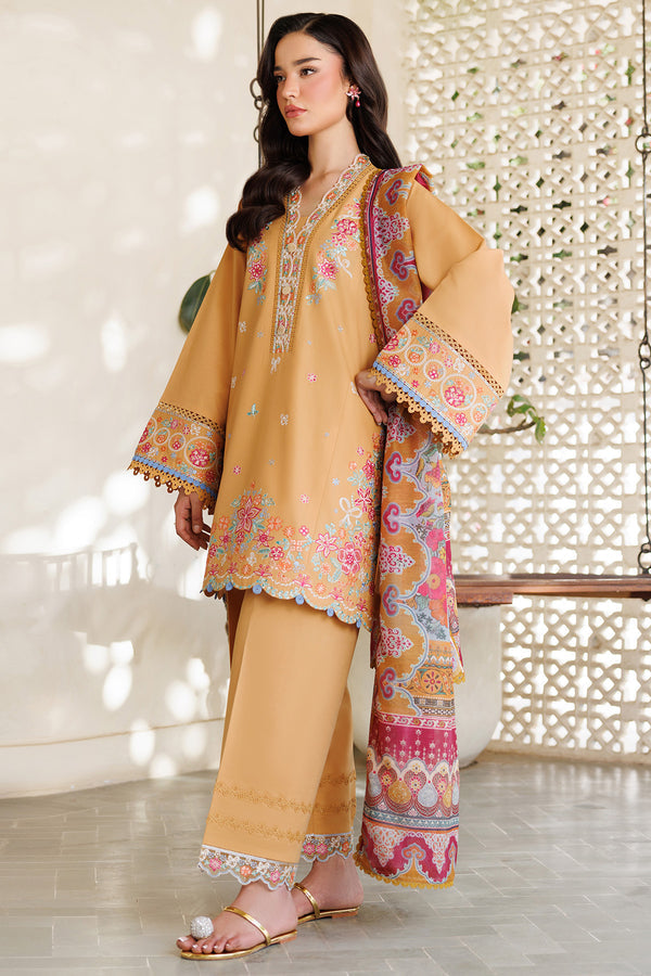 Farasha | Summer Weaves Embroidered Lawn | Golden Bloom - Official Farasha stockist in UK - Sakeena London